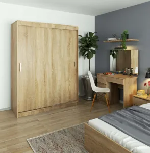 Ak furniture Šatní skříň CLP Mono 150 cm dub sonoma