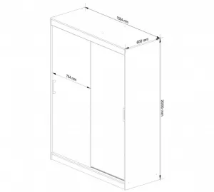 Ak furniture Šatní skříň CLP Mono 150 cm wenge