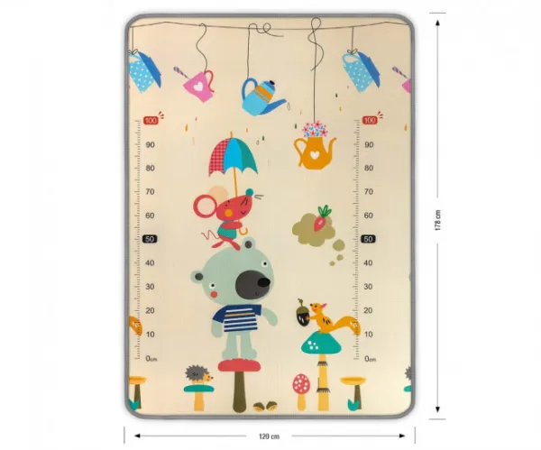 Rolovacia podložka pre deti Kinder 120x178 cm - medvedík a veľryby