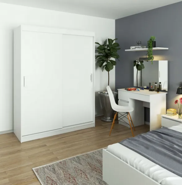 Ak furniture Šatní skříň CLP Mono 150 cm bílá