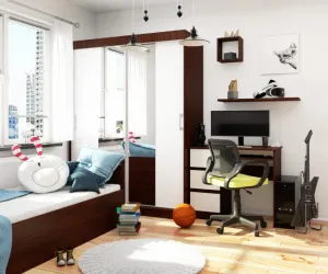 Ak furniture Šatníková skriňa so zrkadlom Reton 150 cm venge/biela