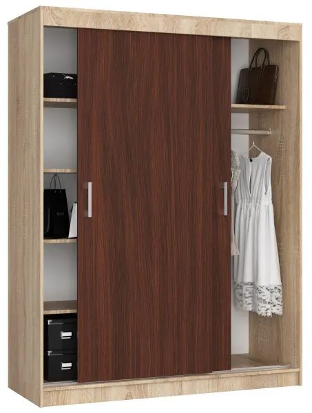 Ak furniture Šatní skříň CLP Mono 150 cm dub sonoma/wenge