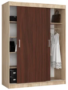 Ak furniture Šatní skříň CLP Mono 150 cm dub sonoma/wenge