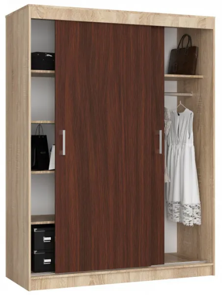 Ak furniture Šatní skříň CLP Mono 150 cm dub sonoma/wenge