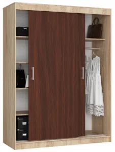 Ak furniture Šatní skříň CLP Mono 150 cm dub sonoma/wenge