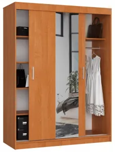 Ak furniture Šatníková skriňa so zrkadlom Reton 150 cm jelša
