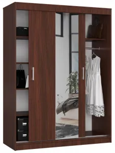 Ak furniture Šatníková skriňa so zrkadlom Reton 150 cm venge