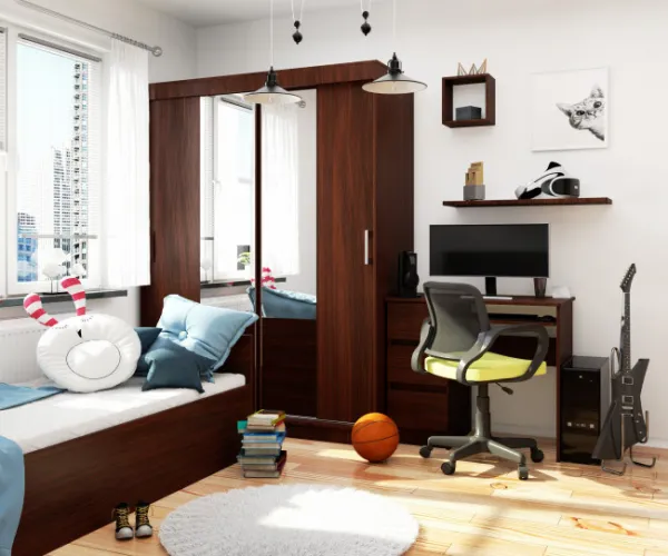 Ak furniture Šatníková skriňa so zrkadlom Reton 150 cm venge