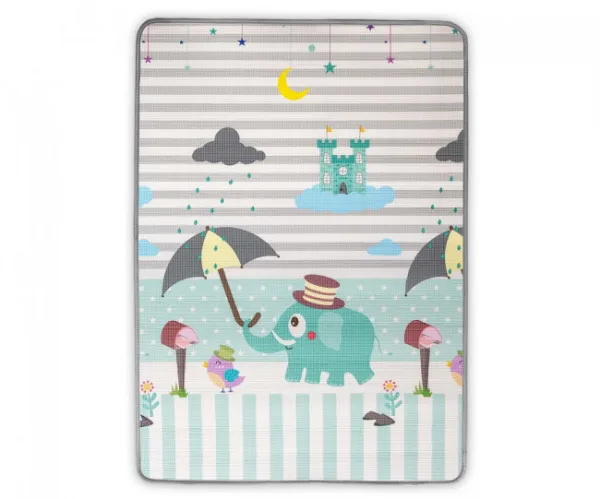 Rolovacia podložka pre deti Kinder 120x178 cm - čísla a sloník