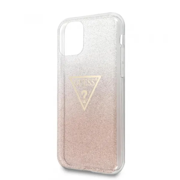 Guess Solid Glitter Case iPhone 11 Pro Max - Rose Gold