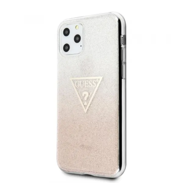 Guess Solid Glitter Case iPhone 11 Pro Max - Rose Gold