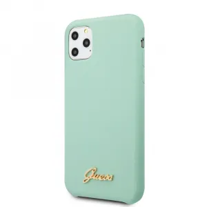 Guess Silicone Vintage Case iPhone 11 Pro Max - Mint