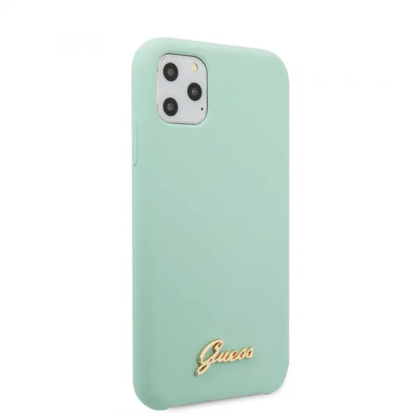 Guess Silicone Vintage Case iPhone 11 Pro Max - Mint