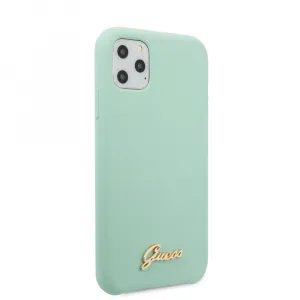 Guess Silicone Vintage Case iPhone 11 Pro Max - Mint