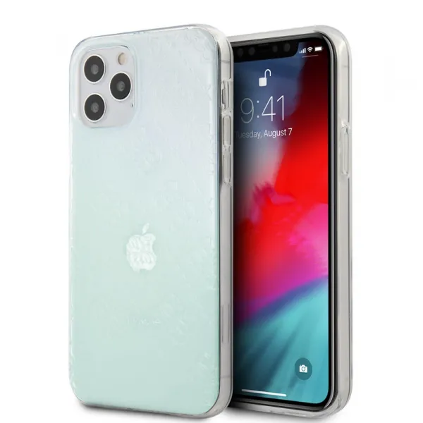 Guess 3D Raised Case iPhone 12 Pro Max - Silver