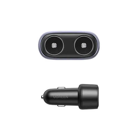 UGREEN CD252 Car charger with two cigarette lighter sockets, USB + USB-C, 120W