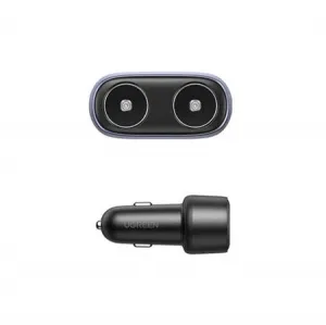 UGREEN CD252 Car charger with two cigarette lighter sockets, USB + USB-C, 120W