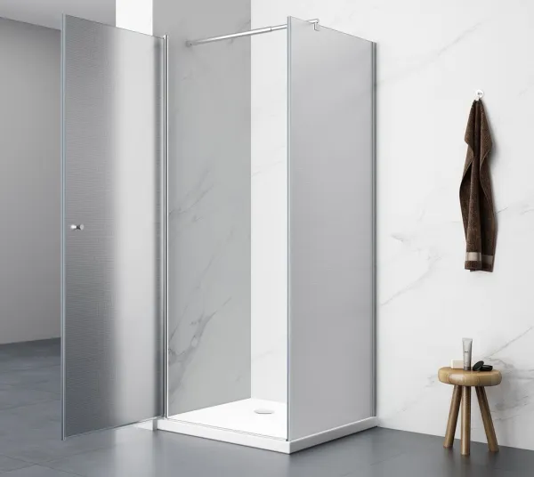 AQUALINE - PILOT štvorcová sprchová zástena 700x700 Brick sklo PT070-01