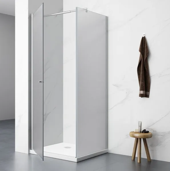 AQUALINE - PILOT štvorcová sprchová zástena 700x700 Brick sklo PT070-01