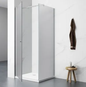 AQUALINE - PILOT štvorcová sprchová zástena 700x700 Brick sklo PT070-01