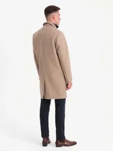 Elegantný kabát pre pánov béžový