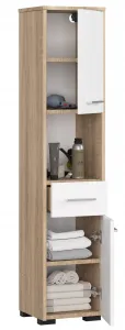 Ak furniture Kúpeľňová skrinka Fin II 30 cm sonoma/biela