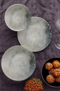 Hermia Porcelánová sada 24 ks tanierov Pearl biela/sivá