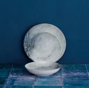 Hermia Porcelánová sada 24 ks tanierov Pearl biela/sivá