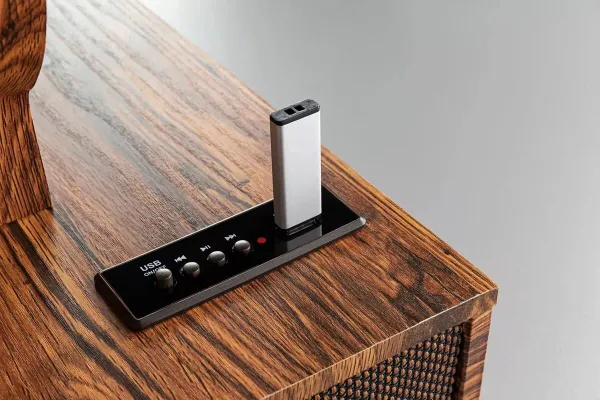 Weltbild Vertikální retro gramofon, s BT a USB