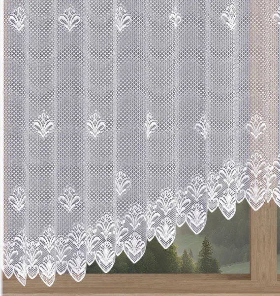 Hotová záclona alebo balkónový komplet, Elisa, biela 320 x 150 cm