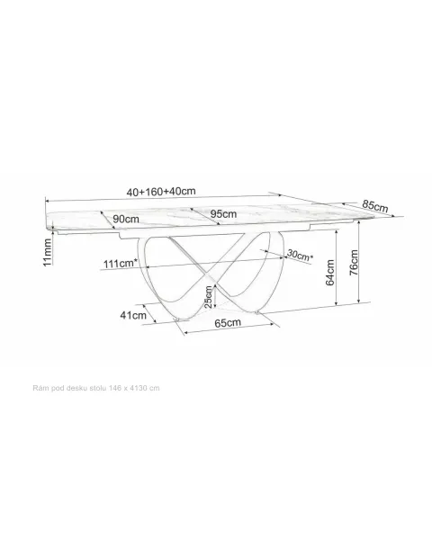 Signal Rozkládací jídelní stůl Infinity 160/240 cm černý mat