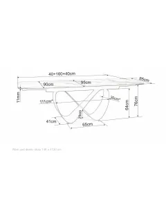 Signal Rozkládací jídelní stůl Infinity 160/240 cm černý mat