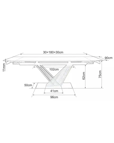 Signal Rozkládací jídelní stůl Genesis 180/240 cm černý/jasan