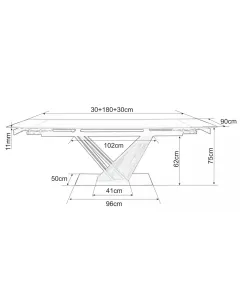 Signal Rozkládací jídelní stůl Genesis 180/240 cm černý/jasan