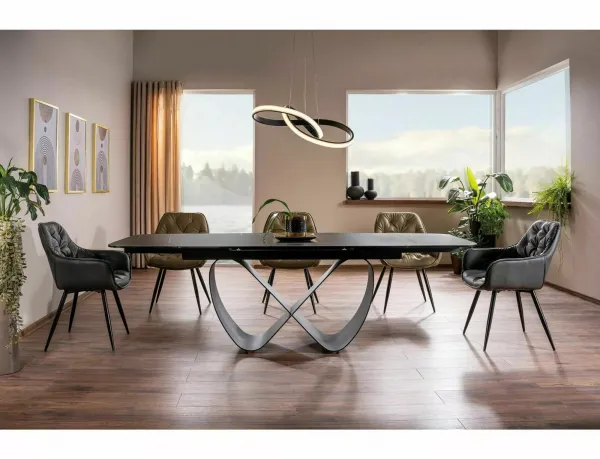 Signal Rozkládací jídelní stůl Infinity 160/240 cm černý mat