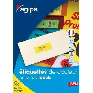 Agipa Etikety farebné 70x31mm APLI A4 100 hárkov fluo červené