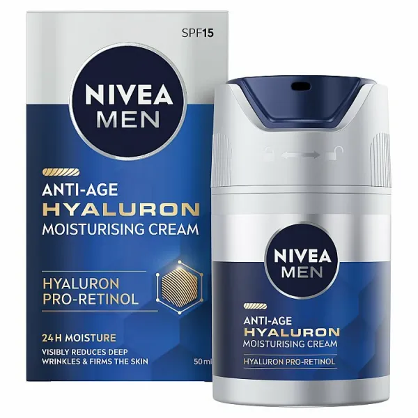 Nivea Men Hyaluron hydratačný krém proti vráskam pre mužov 50 ml