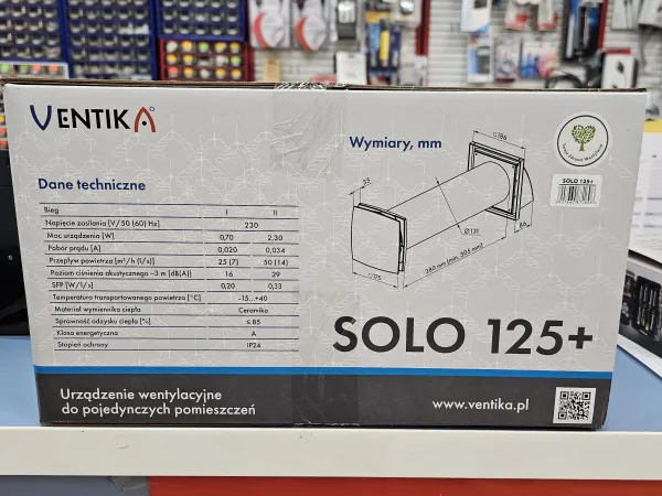 Rekuperace VENTIKA Solo+ 125mm