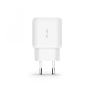 Tech-Protect C20W sieťová nabíjačka USB / USB-C 20W QC PD + kábel USB-C, biela