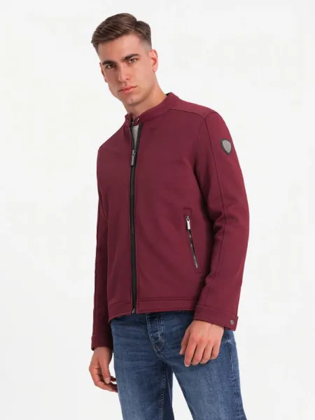 Trendy pánska bunda vínová