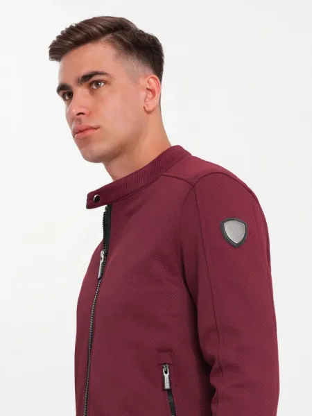 Trendy pánska bunda vínová