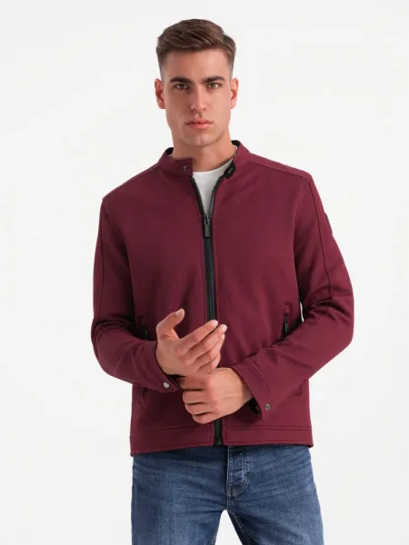 Trendy pánska bunda vínová