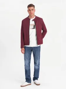 Trendy pánska bunda vínová