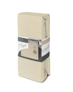 Faro Bavlněné Jersey prostěradlo SOFT 90x200 cm + 25 cm krémové