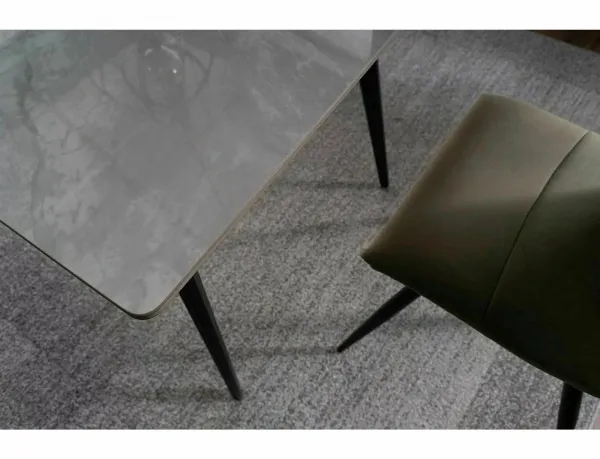 Signal Jídelní stůl Ivy 140 cm šedý/černý mat