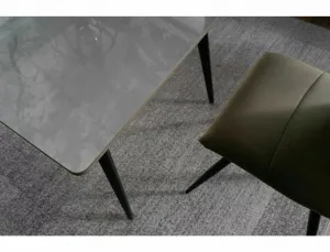 Signal Jídelní stůl Ivy 140 cm šedý/černý mat