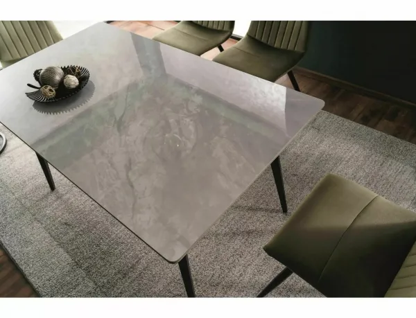 Signal Jídelní stůl Ivy 140 cm šedý/černý mat