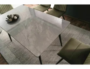 Signal Jídelní stůl Ivy 140 cm šedý/černý mat