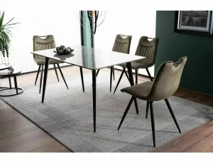 Signal Jídelní stůl Ivy 140 cm šedý/černý mat
