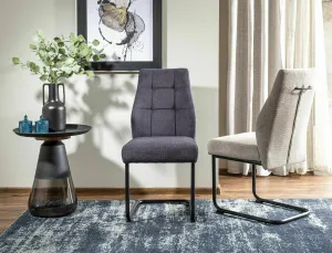 Signal Odkládací stolek Tiffany 50 cm čirý/černý mat